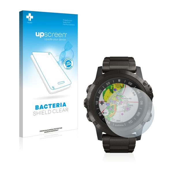 upscreen Bacteria Shield Clear Premium Antibacterial Screen Protector for Garmin D2 Delta PX