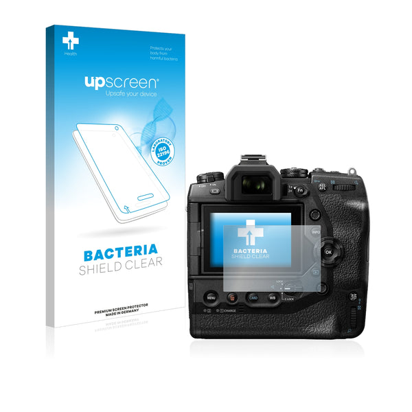 upscreen Bacteria Shield Clear Premium Antibacterial Screen Protector for Olympus OM-D E-M1X
