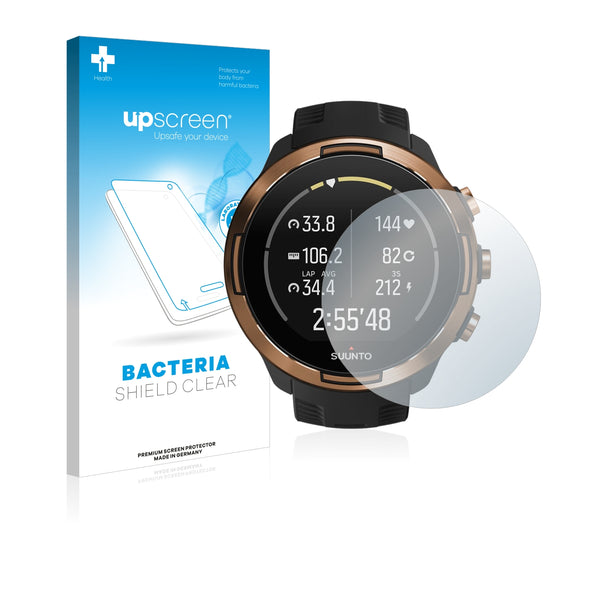 upscreen Bacteria Shield Clear Premium Antibacterial Screen Protector for Suunto 9 Baro