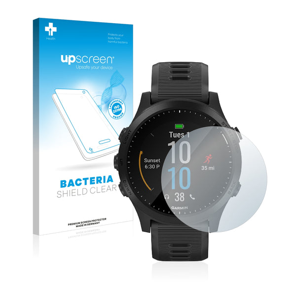 upscreen Bacteria Shield Clear Premium Antibacterial Screen Protector for Garmin Forerunner 945