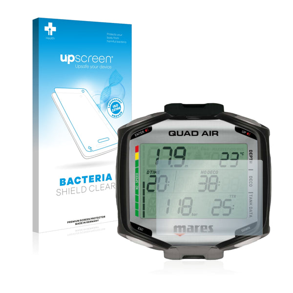 upscreen Bacteria Shield Clear Premium Antibacterial Screen Protector for Mares Quad