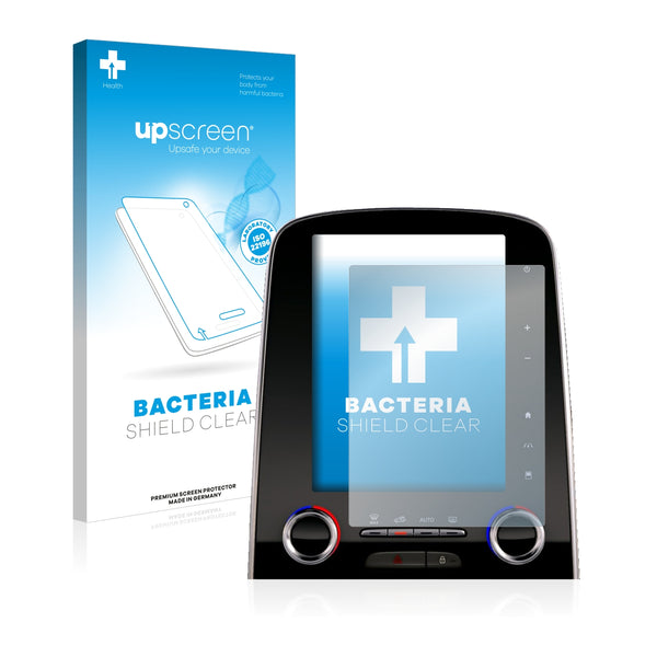 upscreen Bacteria Shield Clear Premium Antibacterial Screen Protector for Renault R-Link 2 8.7 Espace