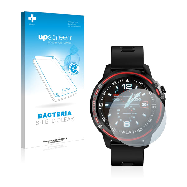 upscreen Bacteria Shield Clear Premium Antibacterial Screen Protector for Leotec ECG Complete