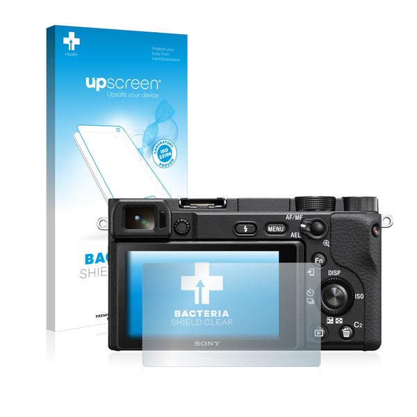 upscreen Bacteria Shield Clear Premium Antibacterial Screen Protector for Sony Alpha 6100