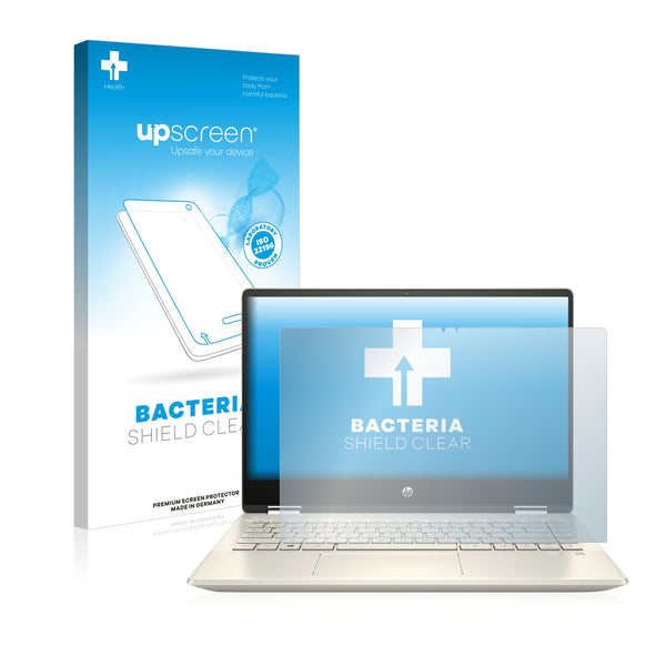 upscreen Bacteria Shield Clear Premium Antibacterial Screen Protector for HP Pavilion x360 14-dh0008ns