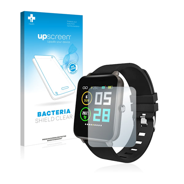 upscreen Bacteria Shield Clear Premium Antibacterial Screen Protector for Zagzog Fitness Tracker 1.54