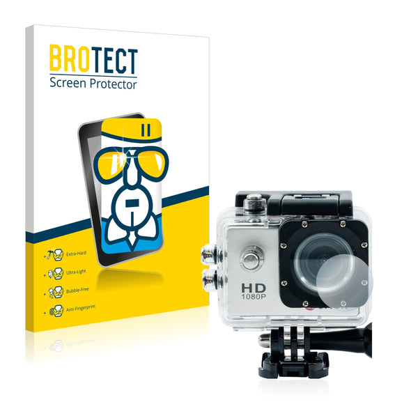 BROTECT AirGlass Glass Screen Protector for Qumox SJ4000 Sports HD DV Action Cam Lens (housing)