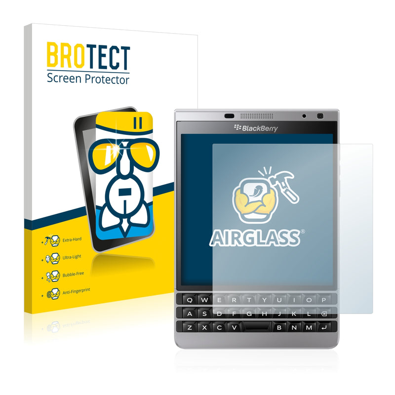 BROTECT AirGlass Glass Screen Protector for BlackBerry Passport Silver Edition