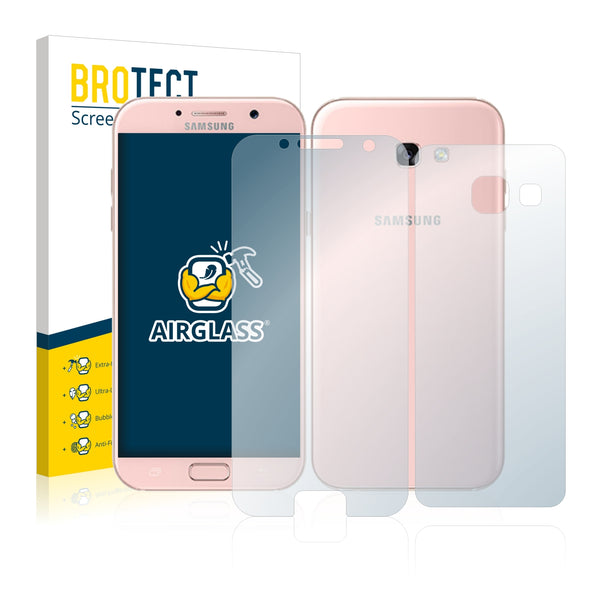 BROTECT AirGlass Glass Screen Protector for Samsung Galaxy A3 2017 (Front + Back)