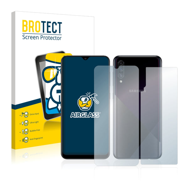 BROTECT AirGlass Glass Screen Protector for Samsung Galaxy A30s (Front + Back)