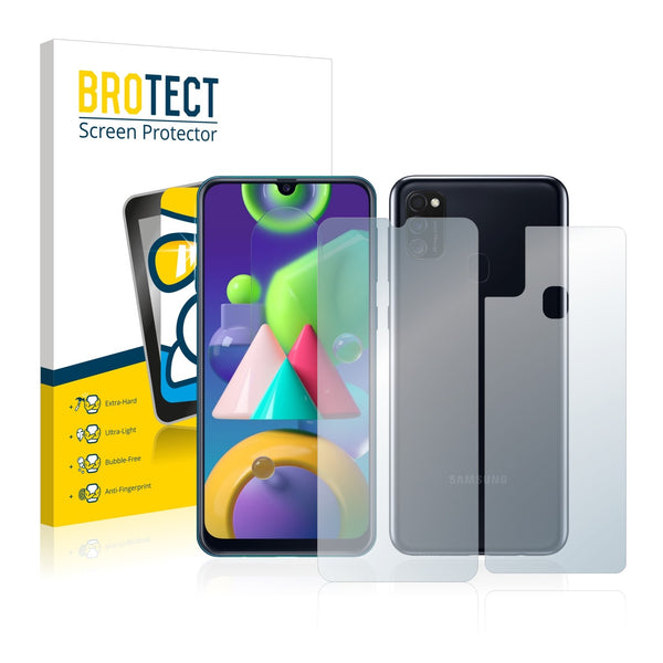 BROTECT AirGlass Glass Screen Protector for Samsung Galaxy M21 (Front + Back)