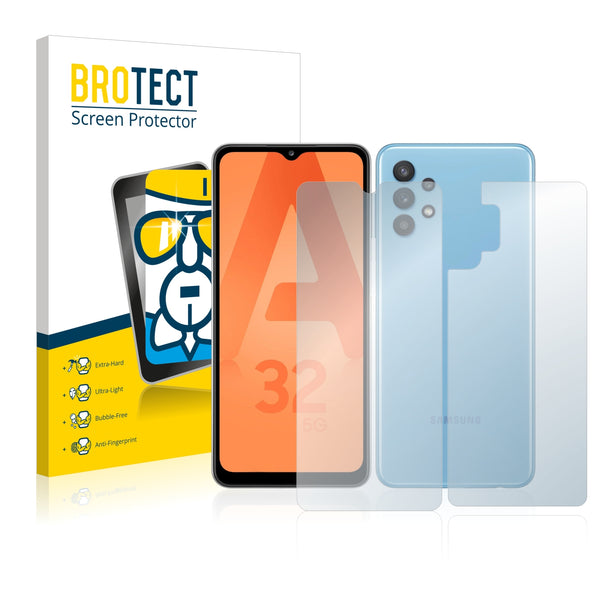 BROTECT AirGlass Glass Screen Protector for Samsung Galaxy A32 5G (Front + Back)