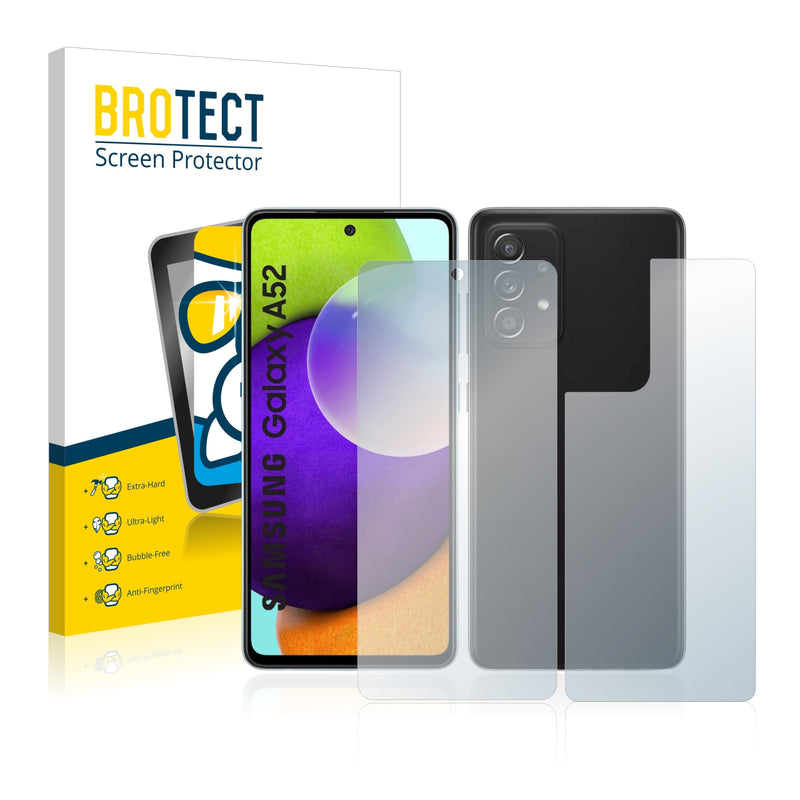 BROTECT AirGlass Glass Screen Protector for Samsung Galaxy A52 (Front + Back)