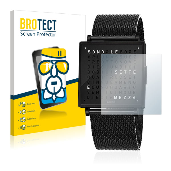 BROTECT AirGlass Glass Screen Protector for Qlocktwo W35