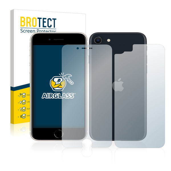 BROTECT AirGlass Glass Screen Protector for Apple iPhone SE 3 2022 (Front + Back)