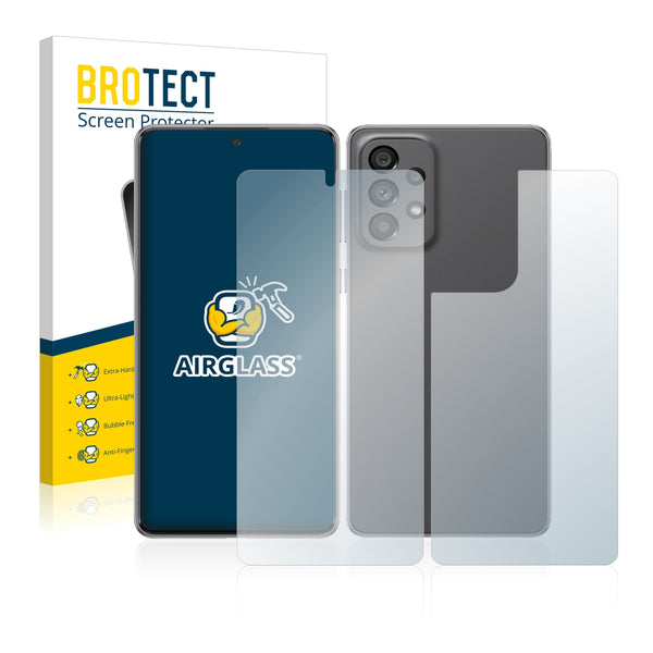 BROTECT AirGlass Glass Screen Protector for Samsung Galaxy A73 5G (Front + Back)