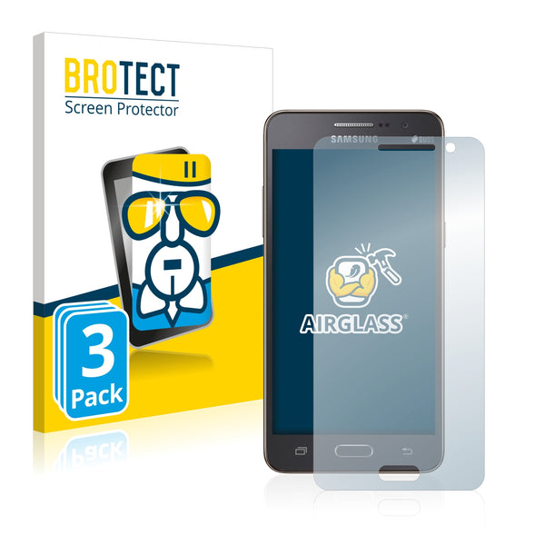 3x BROTECT AirGlass Glass Screen Protector for Samsung Galaxy Grand Prime SM-G531F