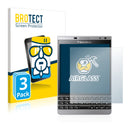 3x BROTECT AirGlass Glass Screen Protector for BlackBerry Passport Silver Edition