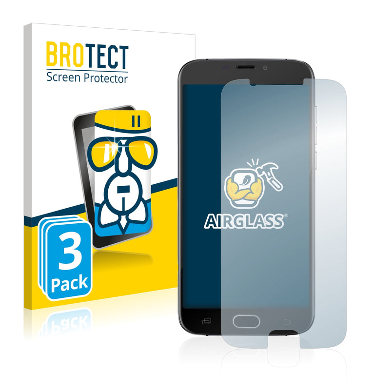 3x BROTECT AirGlass Glass Screen Protector for Doogee X9 Mini