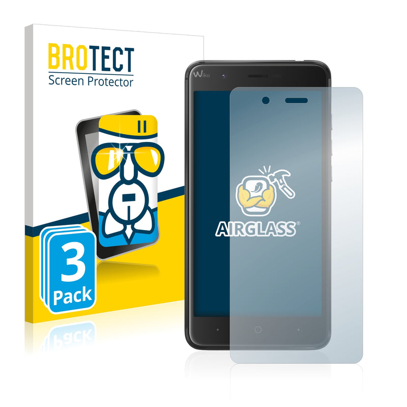 3x BROTECT AirGlass Glass Screen Protector for Wiko Harry