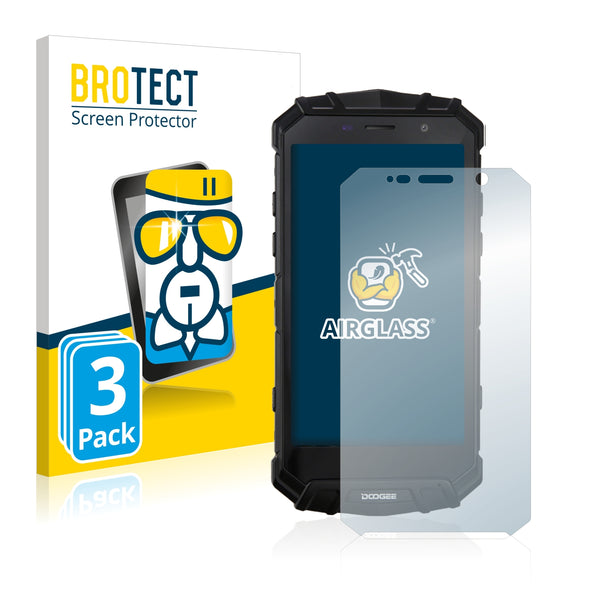 3x BROTECT AirGlass Glass Screen Protector for Doogee S60
