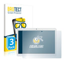 3x BROTECT AirGlass Glass Screen Protector for Mediacom SmartPad Go 10 M-SP1AGO3G
