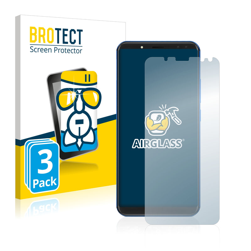 3x BROTECT AirGlass Glass Screen Protector for Vernee X