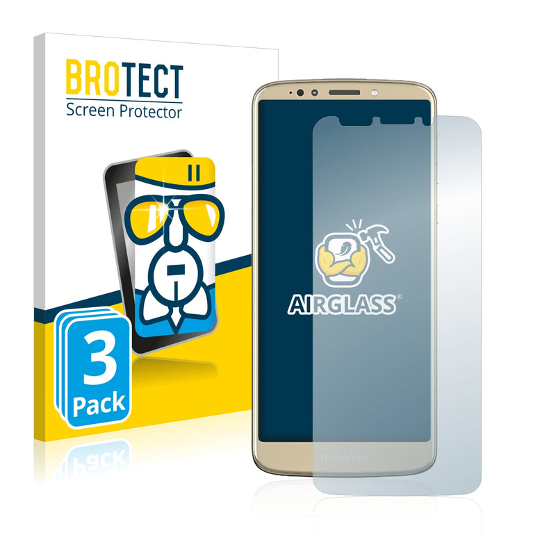 3x BROTECT AirGlass Glass Screen Protector for Motorola Moto E5 Plus