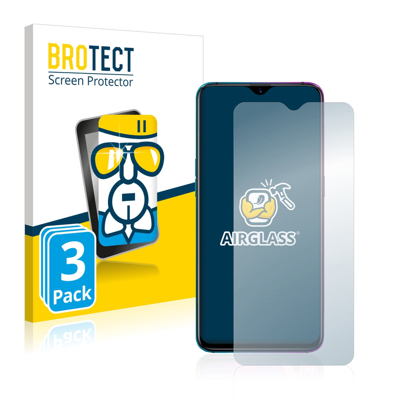 3x BROTECT AirGlass Glass Screen Protector for Oppo R17 Pro