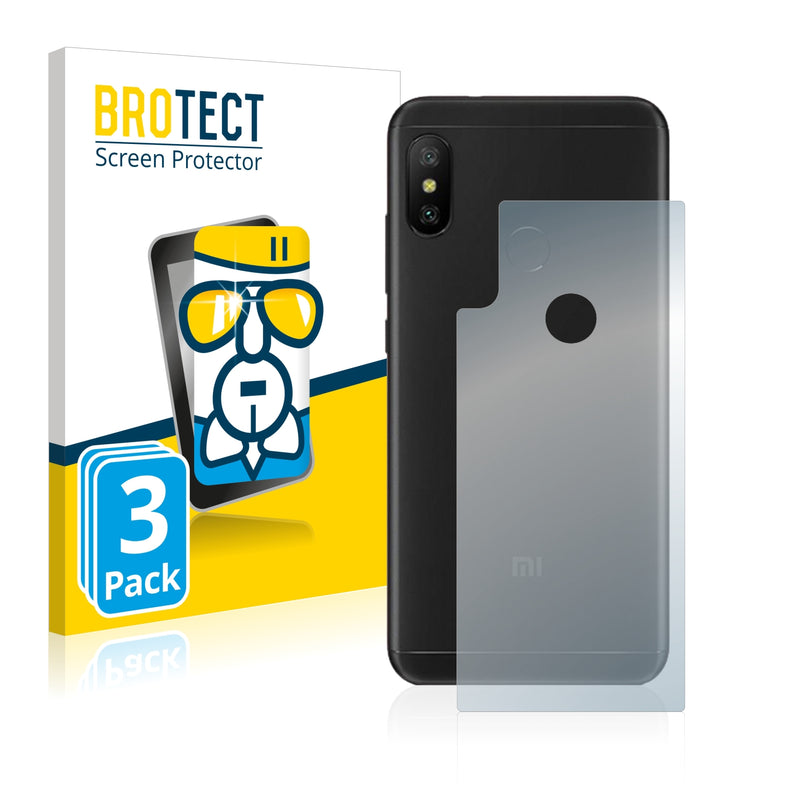 3x BROTECT AirGlass Glass Screen Protector for Xiaomi Mi A2 Lite (Back)