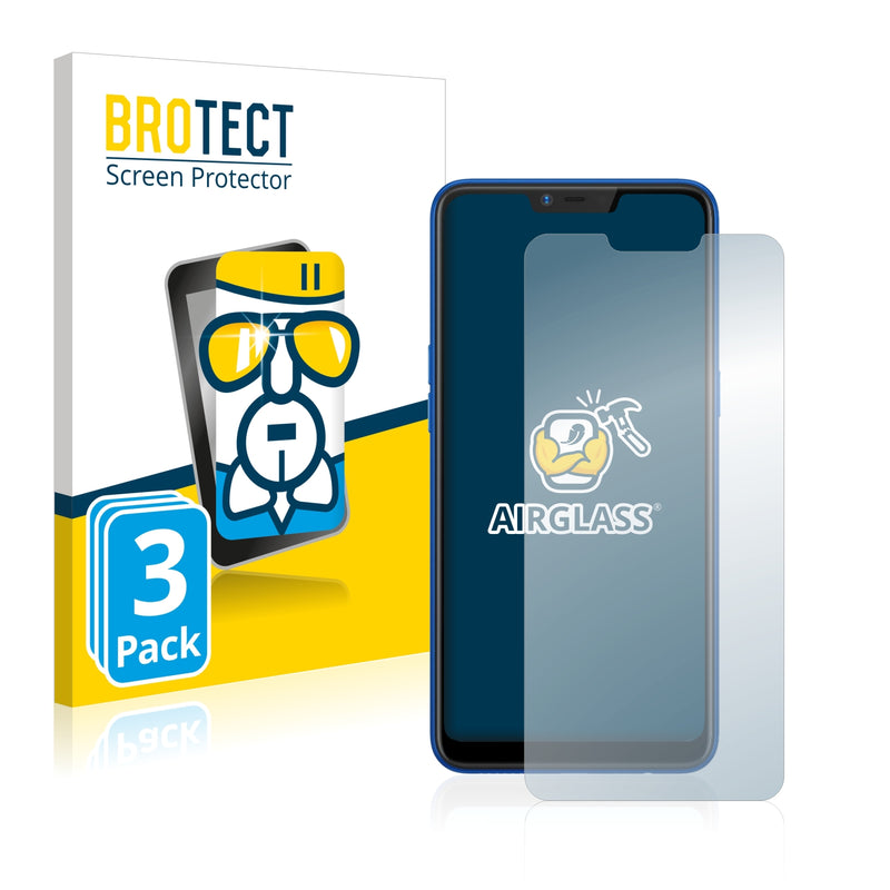 3x BROTECT AirGlass Glass Screen Protector for Oppo Realme C1 2019