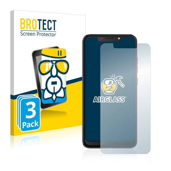 3x BROTECT AirGlass Glass Screen Protector for Tecno Camon 11 Pro