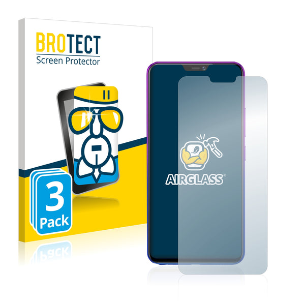 3x BROTECT AirGlass Glass Screen Protector for Vivo Y89