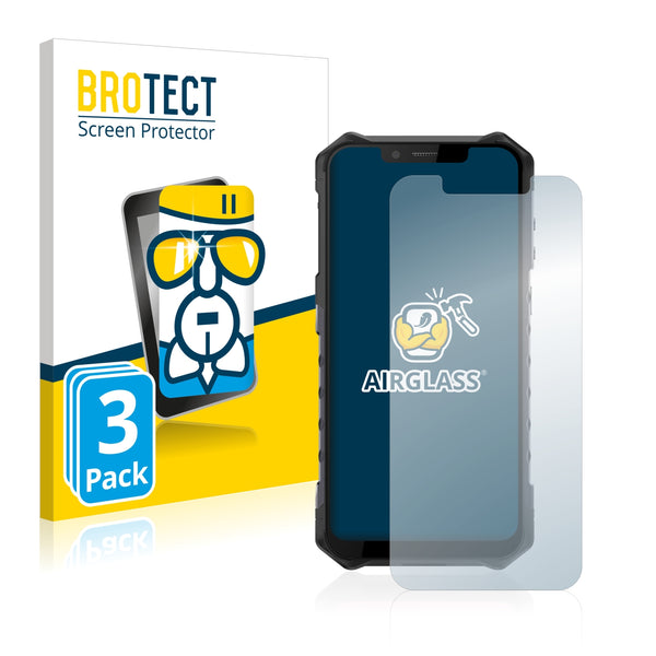 3x BROTECT AirGlass Glass Screen Protector for Ulefone Armor 6