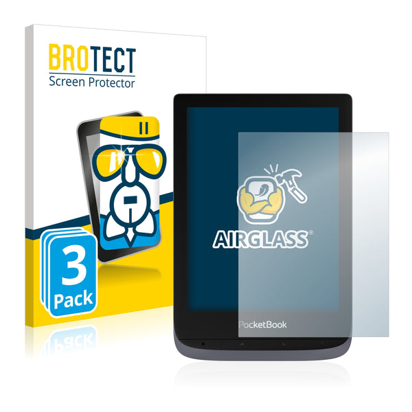 3x BROTECT AirGlass Glass Screen Protector for PocketBook Touch HD 3