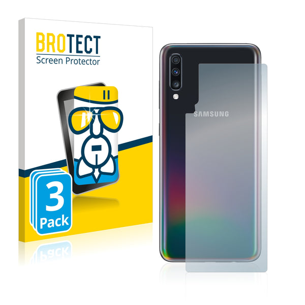 3x BROTECT AirGlass Glass Screen Protector for Samsung Galaxy A70 (Back)