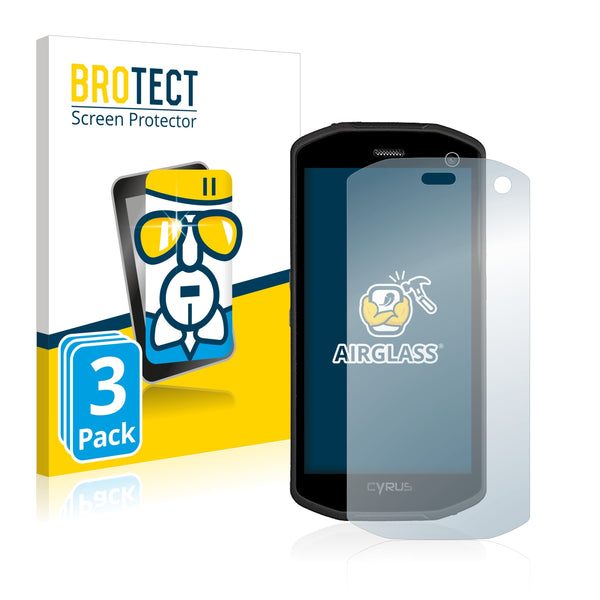 3x BROTECT AirGlass Glass Screen Protector for Cyrus CS28 Hipster Rev2