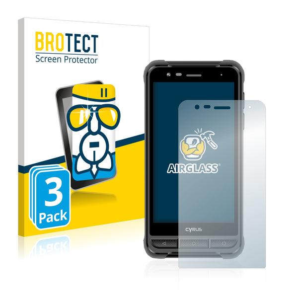 3x BROTECT AirGlass Glass Screen Protector for Cyrus CS22 XA