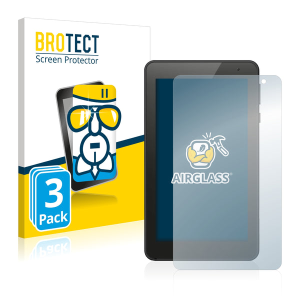 3x BROTECT AirGlass Glass Screen Protector for Vankyo MatrixPad Z1