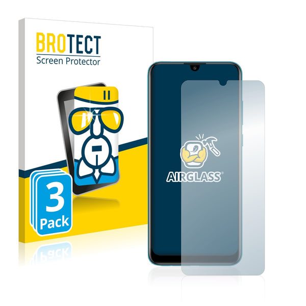 3x BROTECT AirGlass Glass Screen Protector for Honor Play 9A