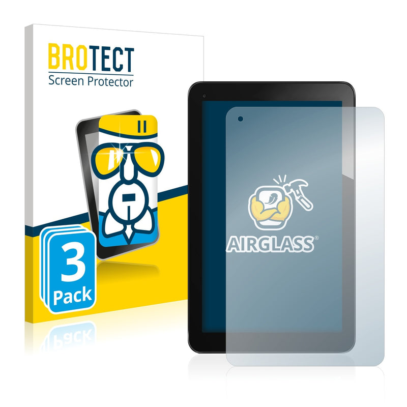 3x BROTECT AirGlass Glass Screen Protector for Odys Lux 10