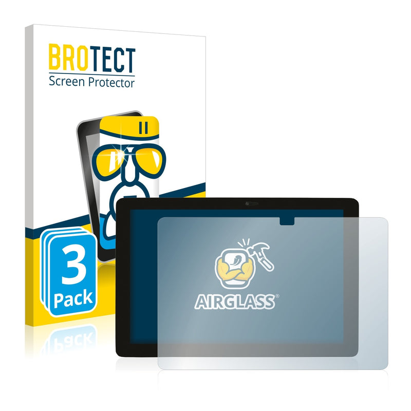 3x BROTECT AirGlass Glass Screen Protector for Captiva Pad 10 2-in-1