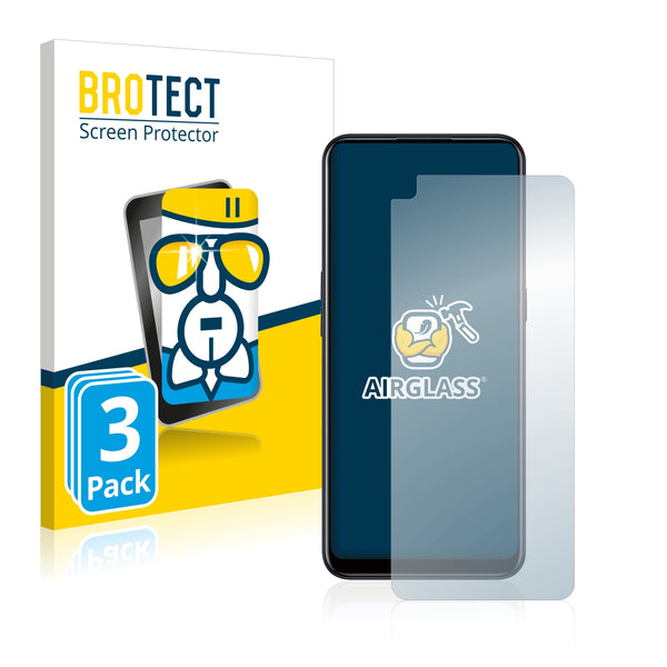3x BROTECT AirGlass Glass Screen Protector for Oppo A53s