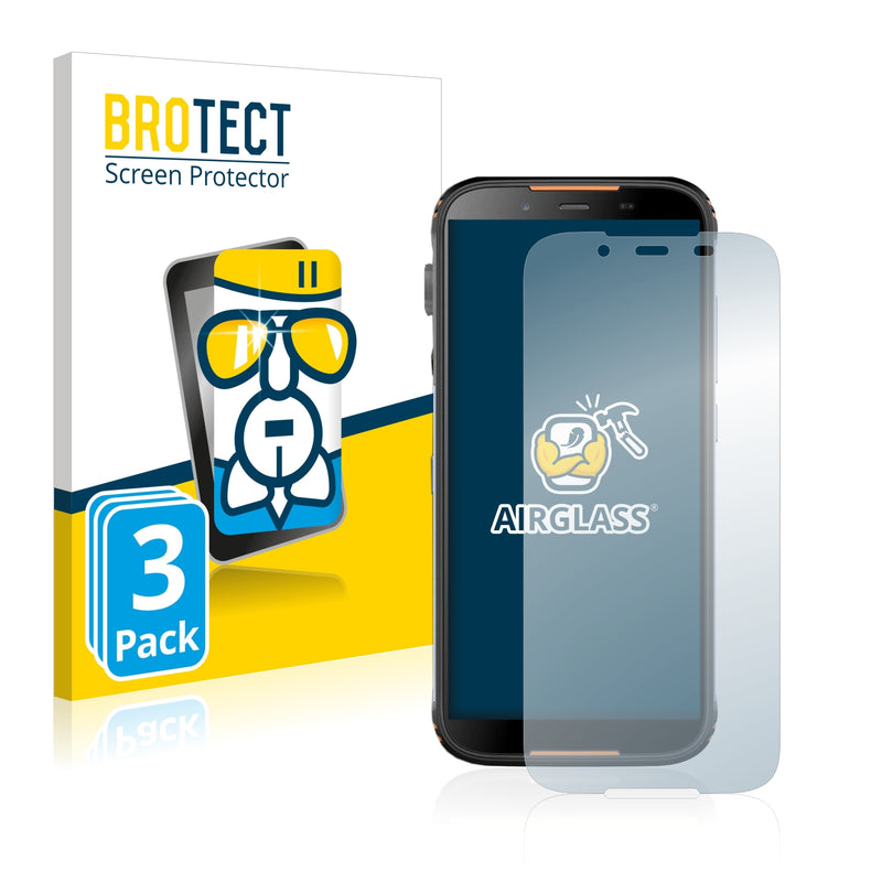 3x BROTECT AirGlass Glass Screen Protector for Homtom HT80