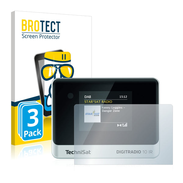 3x BROTECT AirGlass Glass Screen Protector for TechniSat 10 IR