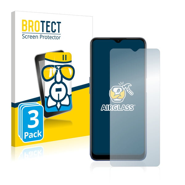 3x BROTECT AirGlass Glass Screen Protector for Oppo A55 5G