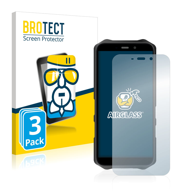3x BROTECT AirGlass Glass Screen Protector for Oukitel WP12