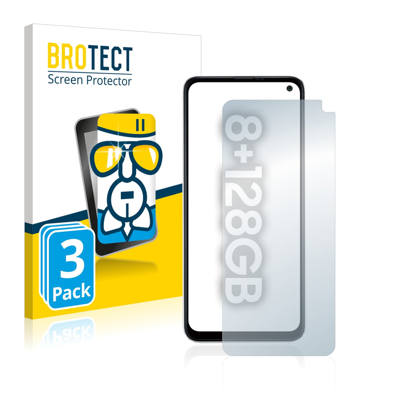 3x BROTECT AirGlass Glass Screen Protector for Tecno Spark 7 Pro