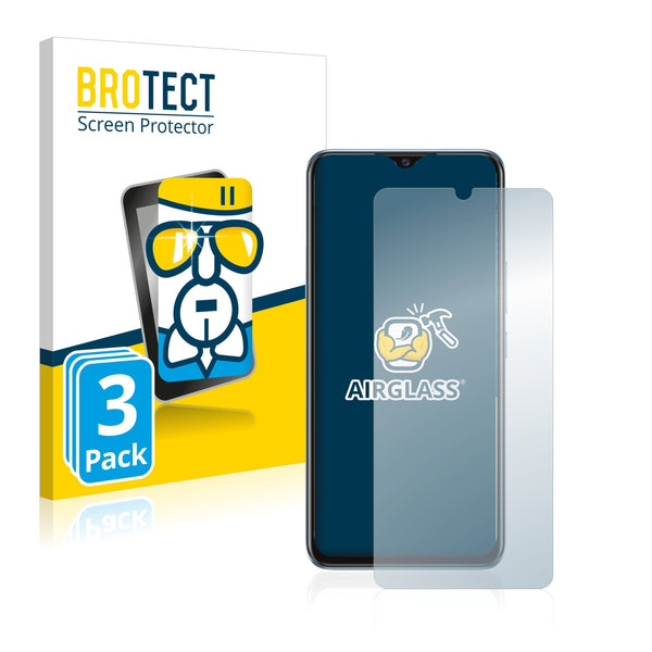 3x BROTECT AirGlass Glass Screen Protector for Vivo Y70