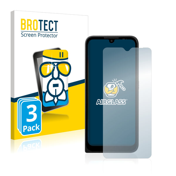 3x BROTECT AirGlass Glass Screen Protector for Motorola Defy 2021